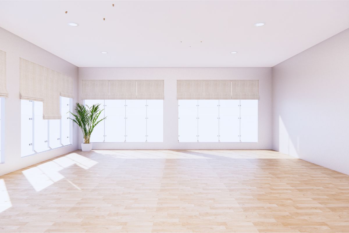 A room with beautiful flooring