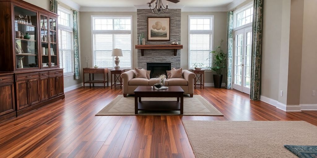 A living room showing aesthetic floors.
